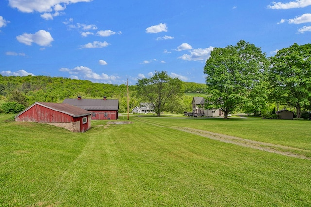 1349 Hills Creek Rd, Wellsboro, PA 16901 - view of green lawn featuring an outbuilding and an outdoor structure