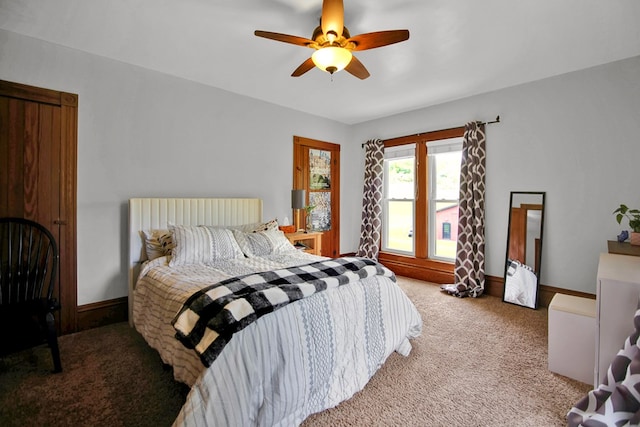 1349 Hills Creek Rd, Wellsboro, PA 16901 - bedroom featuring carpet, baseboards, and a ceiling fan