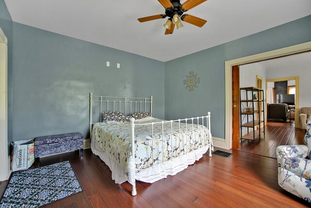 1349 Hills Creek Rd, Wellsboro, PA 16901 - bedroom featuring wood finished floors, a ceiling fan, and baseboards