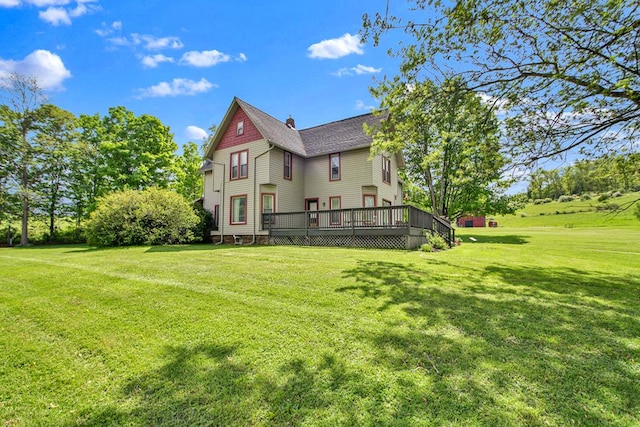1349 Hills Creek Rd, Wellsboro, PA 16901 - back of property featuring a deck and a yard