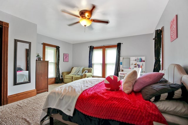 1349 Hills Creek Rd, Wellsboro, PA 16901 - bedroom featuring carpet floors, a ceiling fan, and baseboards