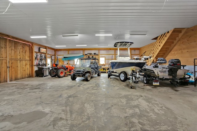 1349 Hills Creek Rd, Wellsboro, PA 16901 - garage with wood walls