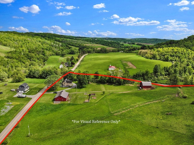 1349 Hills Creek Rd, Wellsboro, PA 16901 - view of rural area featuring property boundaries highlighted and a forest