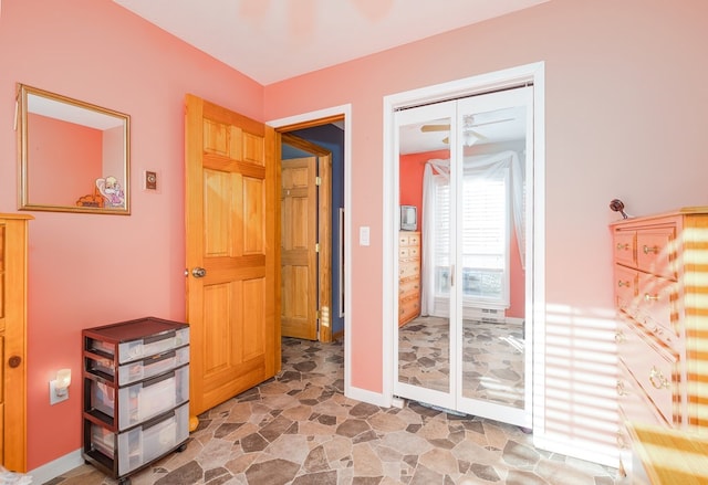 interior space with a closet