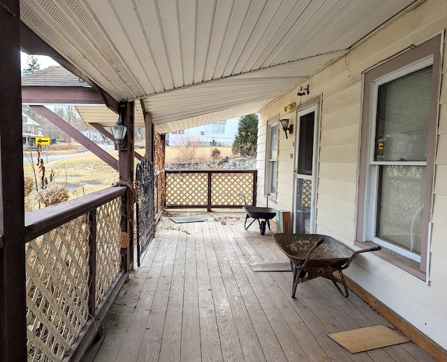 view of wooden terrace