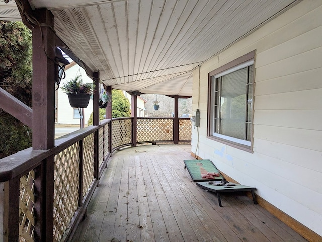 view of wooden deck