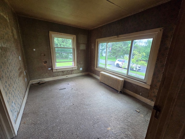 118 Wilbur St, Waverly, NY 14892 - spare room featuring radiator and baseboards