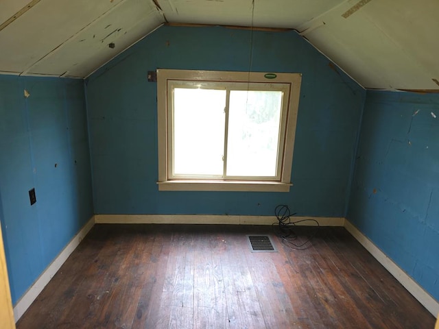 118 Wilbur St, Waverly, NY 14892 - bonus room featuring hardwood / wood-style flooring, lofted ceiling, and baseboards