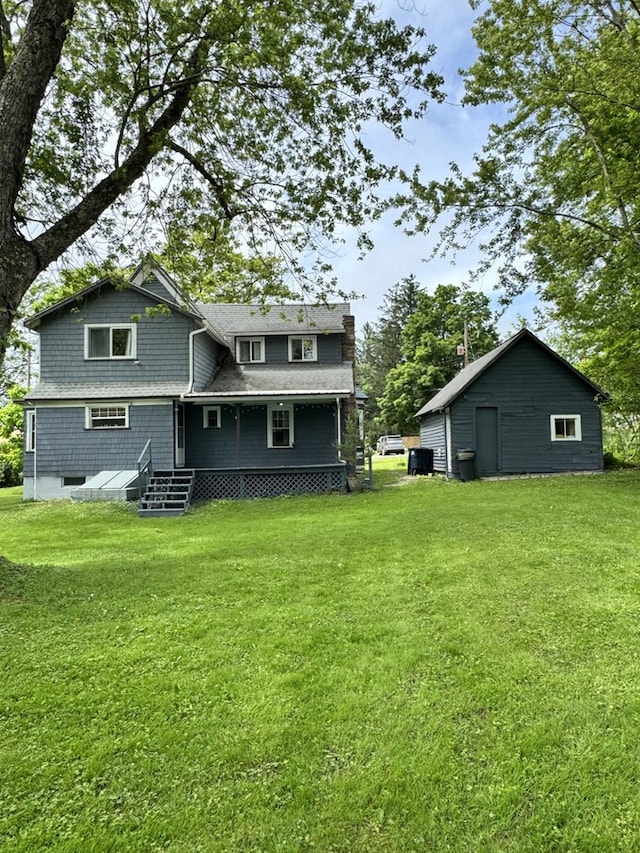 66 Benton St, Port Allegany, PA 16743 - back of property featuring a lawn