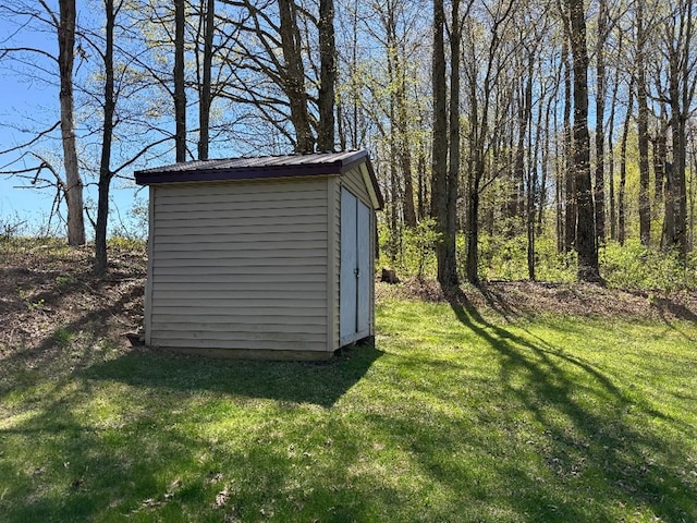view of shed