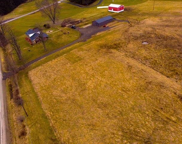 bird's eye view with a rural view