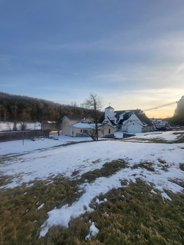 view of snowy yard