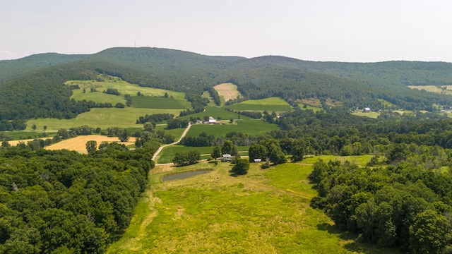 aerial view featuring a mountain view