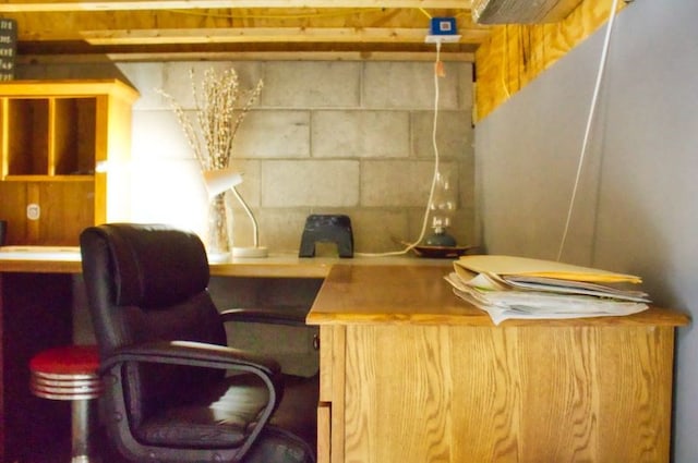 office featuring built in desk