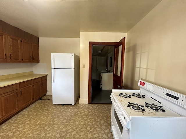 kitchen with white appliances