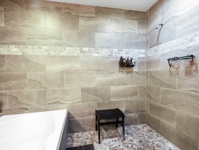 17899 Rte 6, Towanda, PA 18848 - bathroom featuring a tub and a tile shower