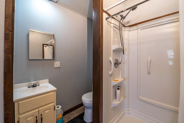 17899 Rte 6, Towanda, PA 18848 - full bathroom with toilet, curtained shower, and vanity