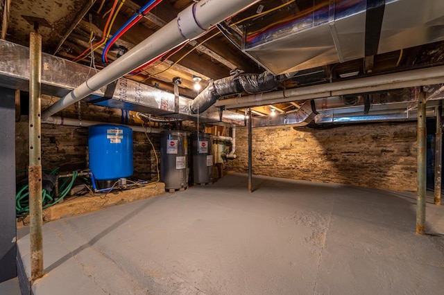 17899 Rte 6, Towanda, PA 18848 - unfinished below grade area featuring electric water heater, a water pressure tank, and water heater