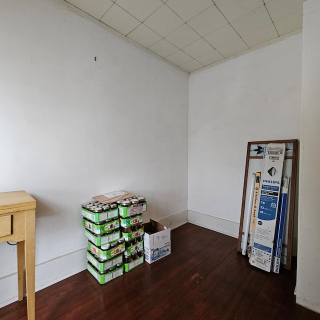 miscellaneous room with dark hardwood / wood-style floors