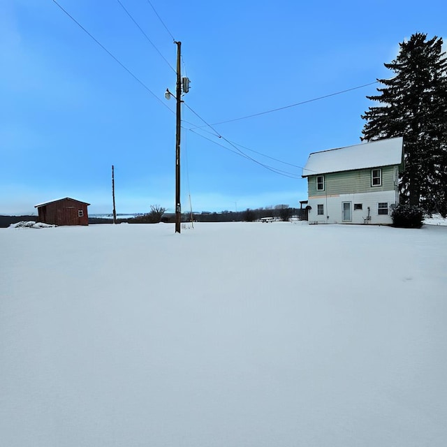 view of snowy yard