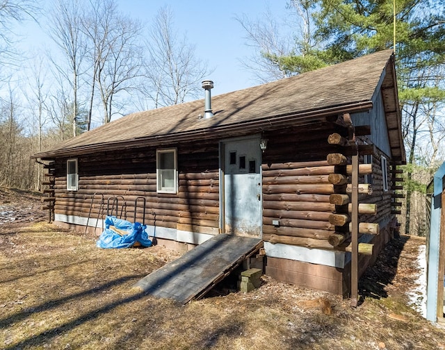 169 Horton Hollow Ln, Tioga, PA 16946 - exterior space featuring a shingled roof and log exterior