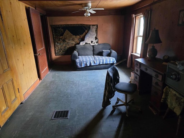 79 Back St, Millerton, PA 16936 - living area with ceiling fan