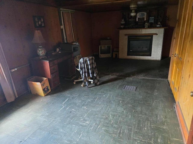 79 Back St, Millerton, PA 16936 - living room with a brick fireplace