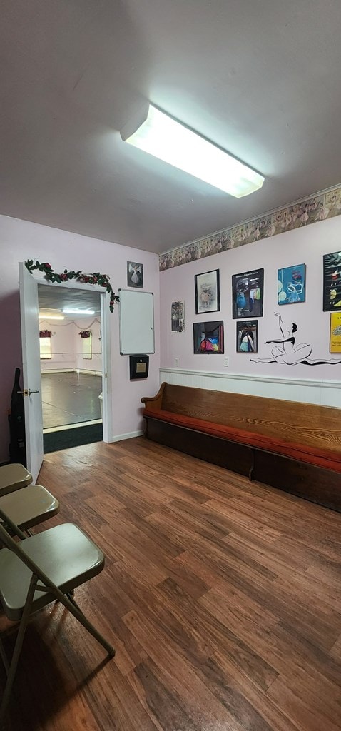 interior space featuring wood-type flooring