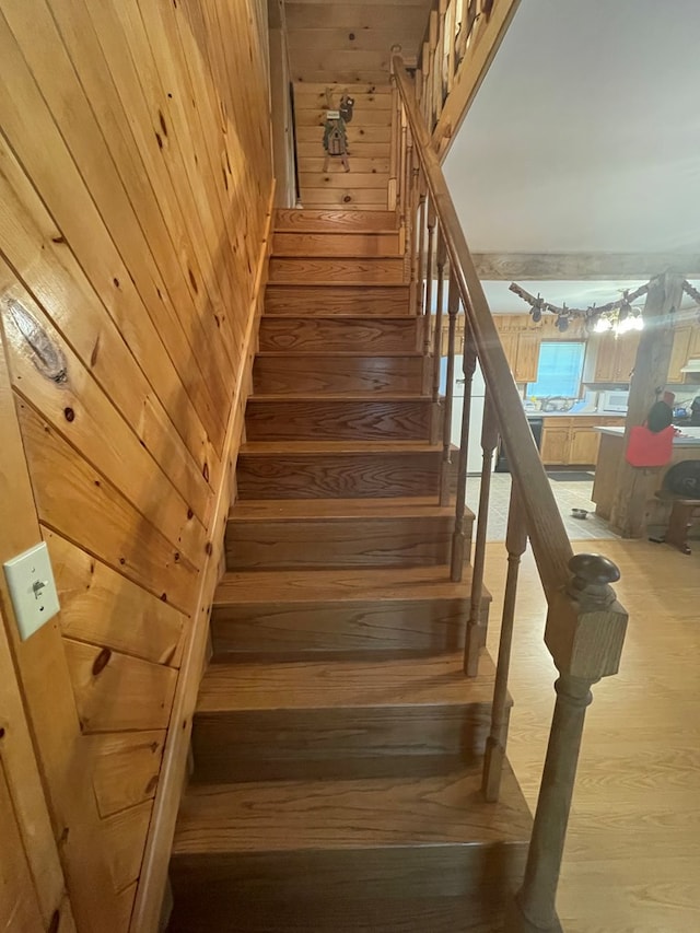 16 Quarry Ln, Galeton, PA 16922 - stairway with wood walls