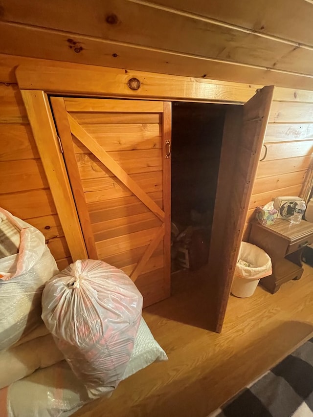 16 Quarry Ln, Galeton, PA 16922 - room details with wooden walls and wood finished floors