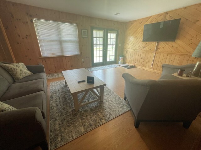 16 Quarry Ln, Galeton, PA 16922 - living area featuring wood finished floors and wooden walls