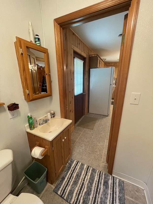 16 Quarry Ln, Galeton, PA 16922 - bathroom featuring vanity, tile patterned floors, and toilet