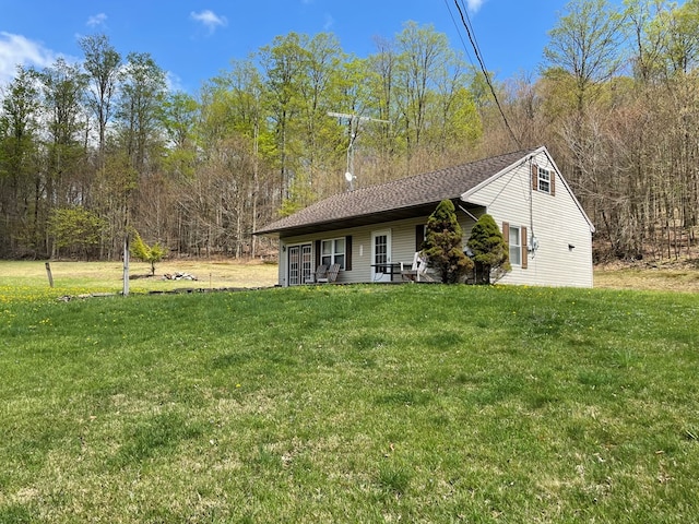 16 Quarry Ln, Galeton, PA 16922 - exterior space with a lawn and a view of trees