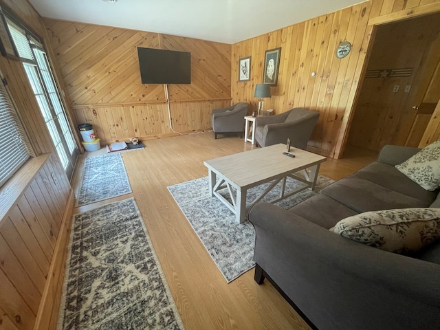 16 Quarry Ln, Galeton, PA 16922 - living area featuring wood walls and wood finished floors