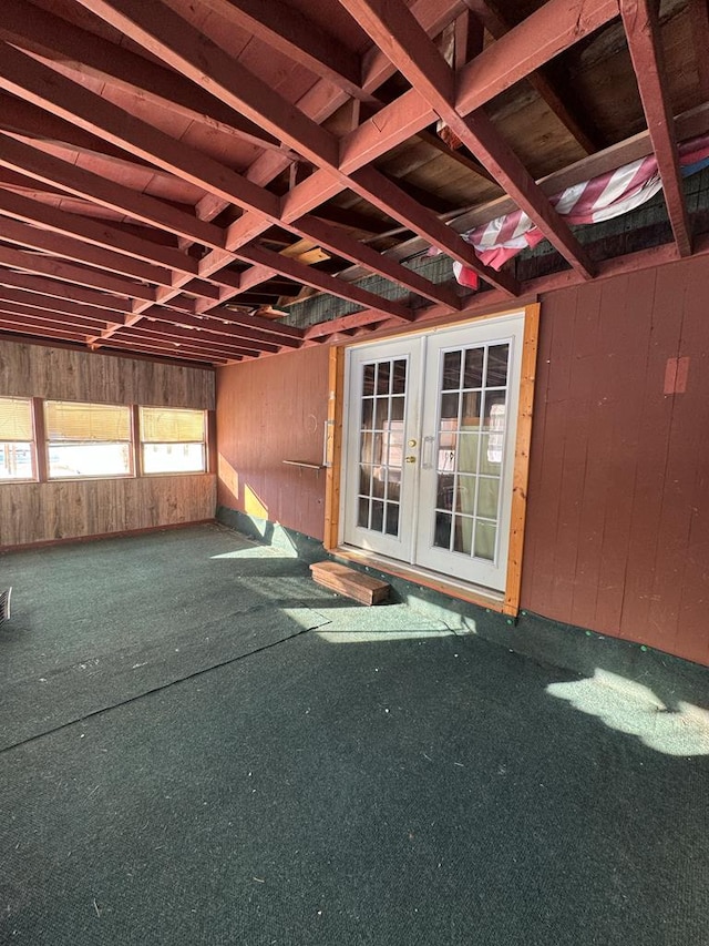 misc room featuring french doors