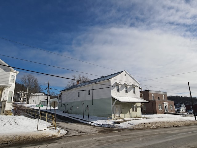 view of snowy exterior