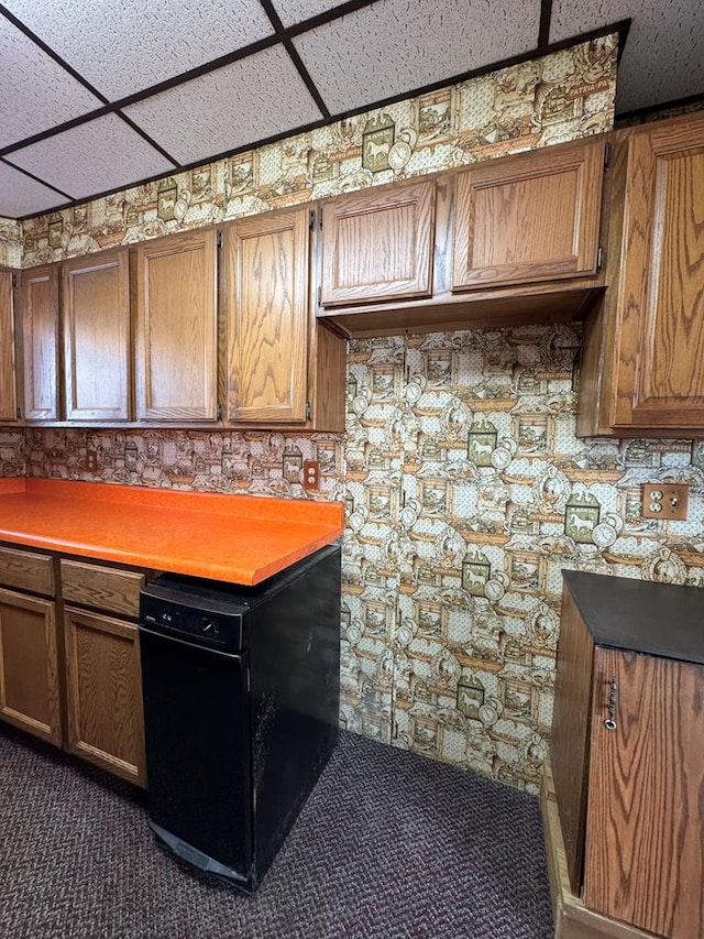 kitchen featuring black dishwasher