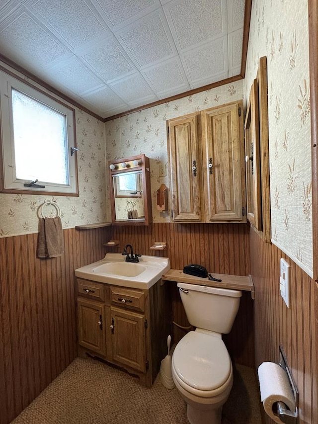 bathroom featuring toilet and vanity