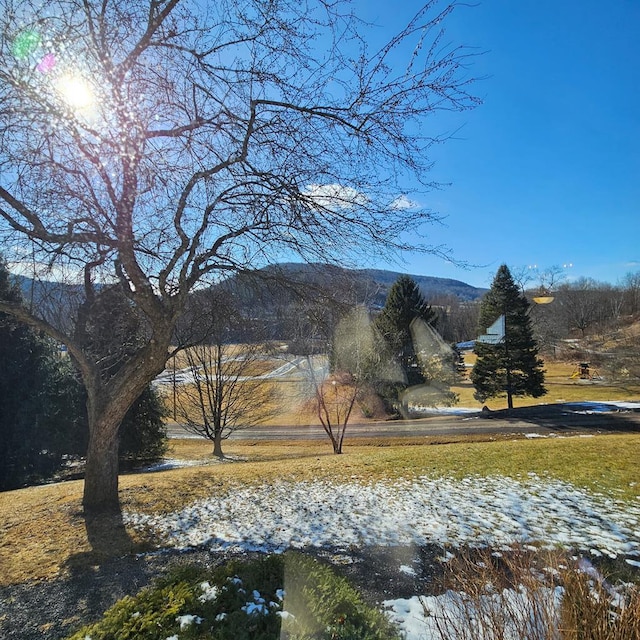 view of water feature featuring a mountain view