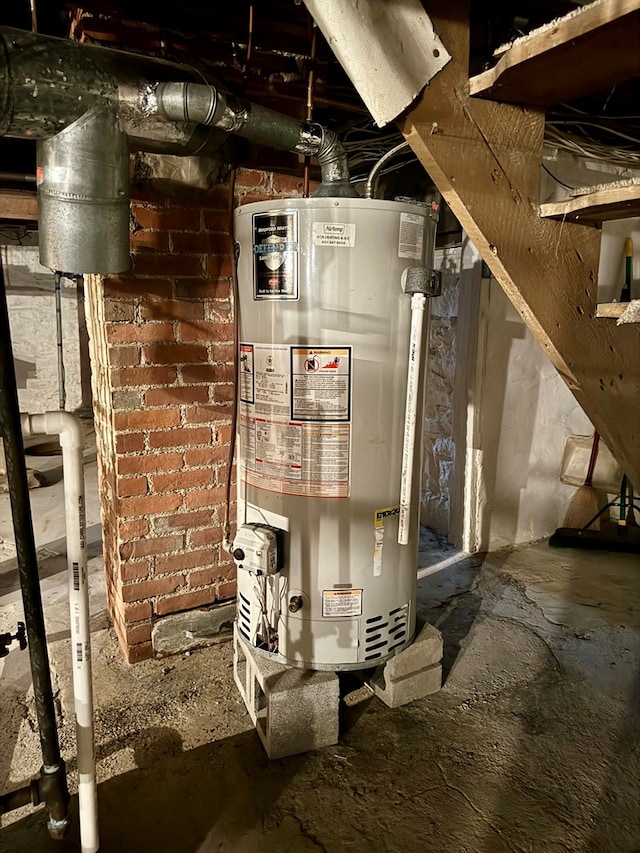 utilities featuring gas water heater