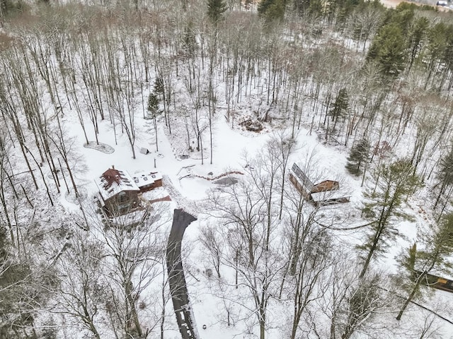 view of snowy aerial view