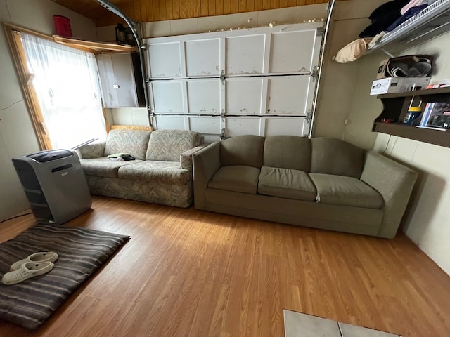 living room featuring light hardwood / wood-style flooring