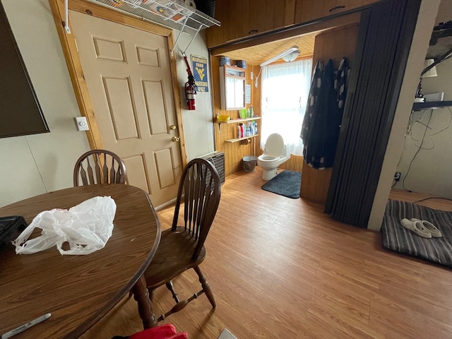 dining room with light hardwood / wood-style floors