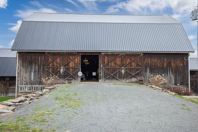 view of barn