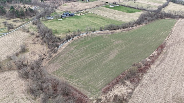aerial view featuring a rural view