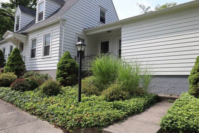 1 Mechanic St, Towanda, PA 18848 - doorway to property with a shingled roof