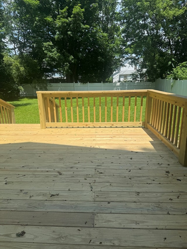 121 Park Pl, Waverly, NY 14892 - wooden deck with a fenced backyard