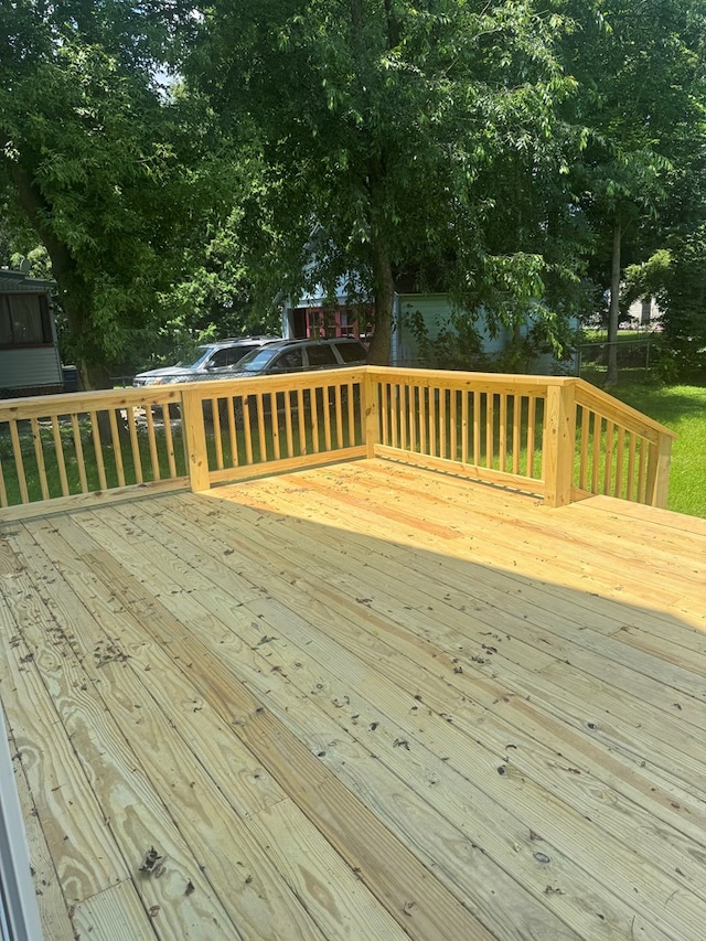 121 Park Pl, Waverly, NY 14892 - wooden deck featuring view of scattered trees