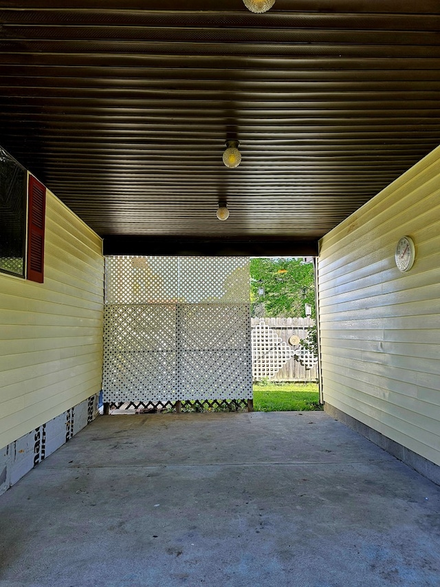 view of patio / terrace featuring fence