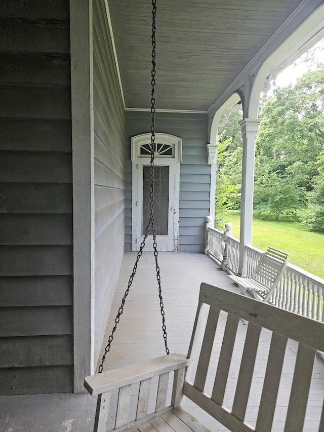446 Pennsylvania Ave, Waverly, NY 14892 - view of exterior entry featuring a porch